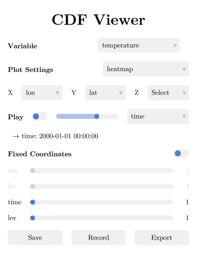 The menu window